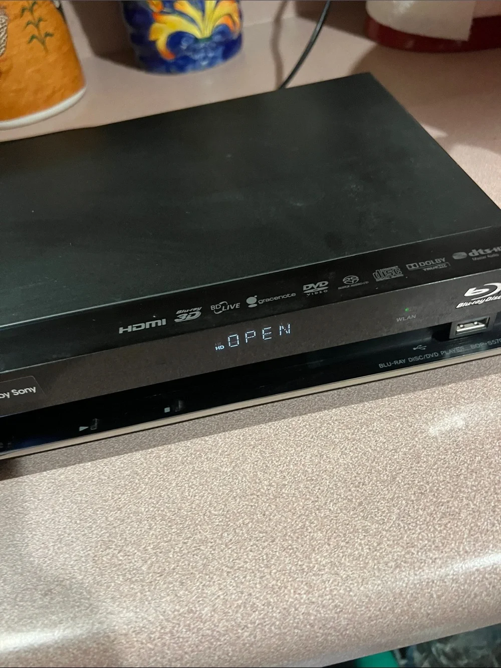 Sony Black Blu-ray Disc Player with HDMI Output 3D BDP-S570